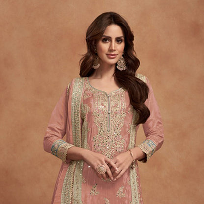 SHAFNUFAB Women's Georgette Ethnic Wear for WomenSemi StitchedSalwarSuit    SF271148
