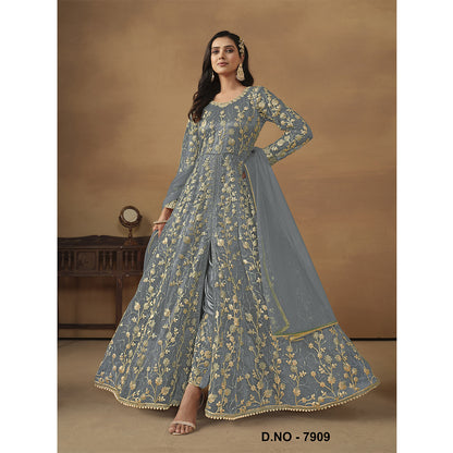 SHAFNUFAB Women's Georgette Ethnic Wear for WomenSemi StitchedSalwarSuit   SF271162