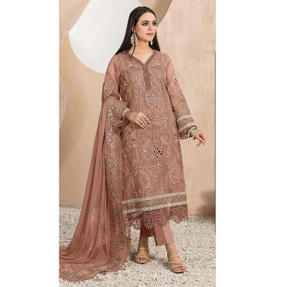 SHAFNUFAB Women's Georgette Ethnic Wear for WomenSemi StitchedSalwarSuit   SF271166