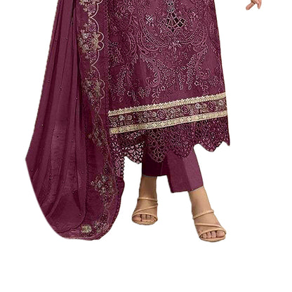 SHAFNUFAB Women's Georgette Ethnic Wear for WomenSemi StitchedSalwarSuit   SF271168