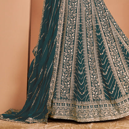 SHAFNUFAB Women's Georgette Ethnic Wear for WomenSemi StitchedSalwarSuit   SF271179