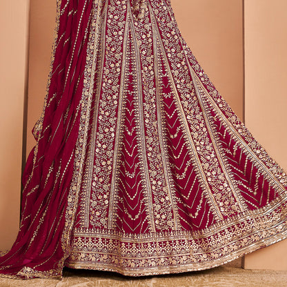 SHAFNUFAB Women's Georgette Ethnic Wear for WomenSemi StitchedSalwarSuit   SF271182