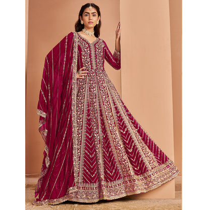 SHAFNUFAB Women's Georgette Ethnic Wear for WomenSemi StitchedSalwarSuit   SF271182