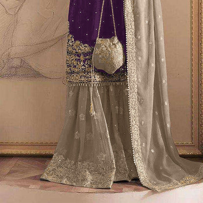 SHAFNUFAB Women's Georgette Ethnic Wear for WomenSemi StitchedSalwarSuit  SF271207