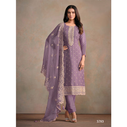 SHAFNUFAB Women's Georgette Ethnic Wear for WomenSemi StitchedSalwarSuit  SF271260