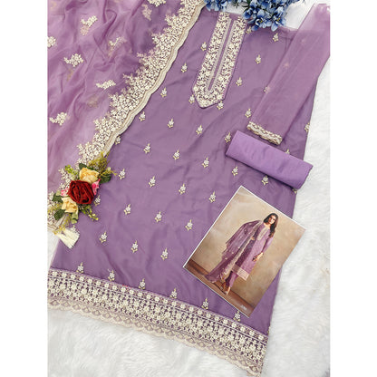 SHAFNUFAB Women's Georgette Ethnic Wear for WomenSemi StitchedSalwarSuit  SF271260
