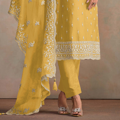 SHAFNUFAB Women's Georgette Ethnic Wear for WomenSemi StitchedSalwarSuit  SF271262
