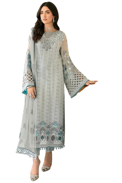 SHAFNUFAB Women's Georgette Ethnic Wear for WomenSemi StitchedSalwarSuit  SF271393
