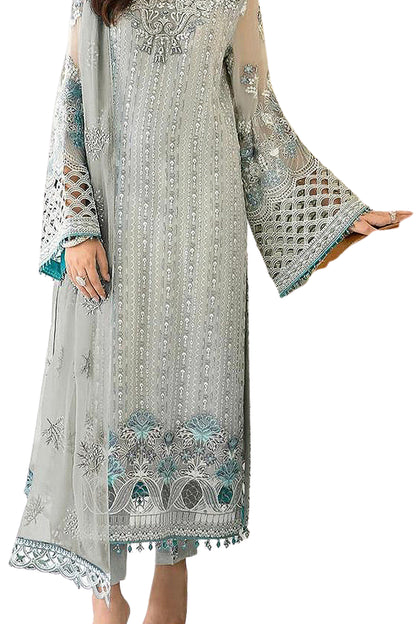 SHAFNUFAB Women's Georgette Ethnic Wear for WomenSemi StitchedSalwarSuit  SF271393