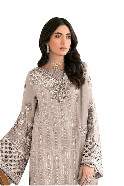 SHAFNUFAB Women's Georgette Ethnic Wear for WomenSemi StitchedSalwarSuit  SF271394