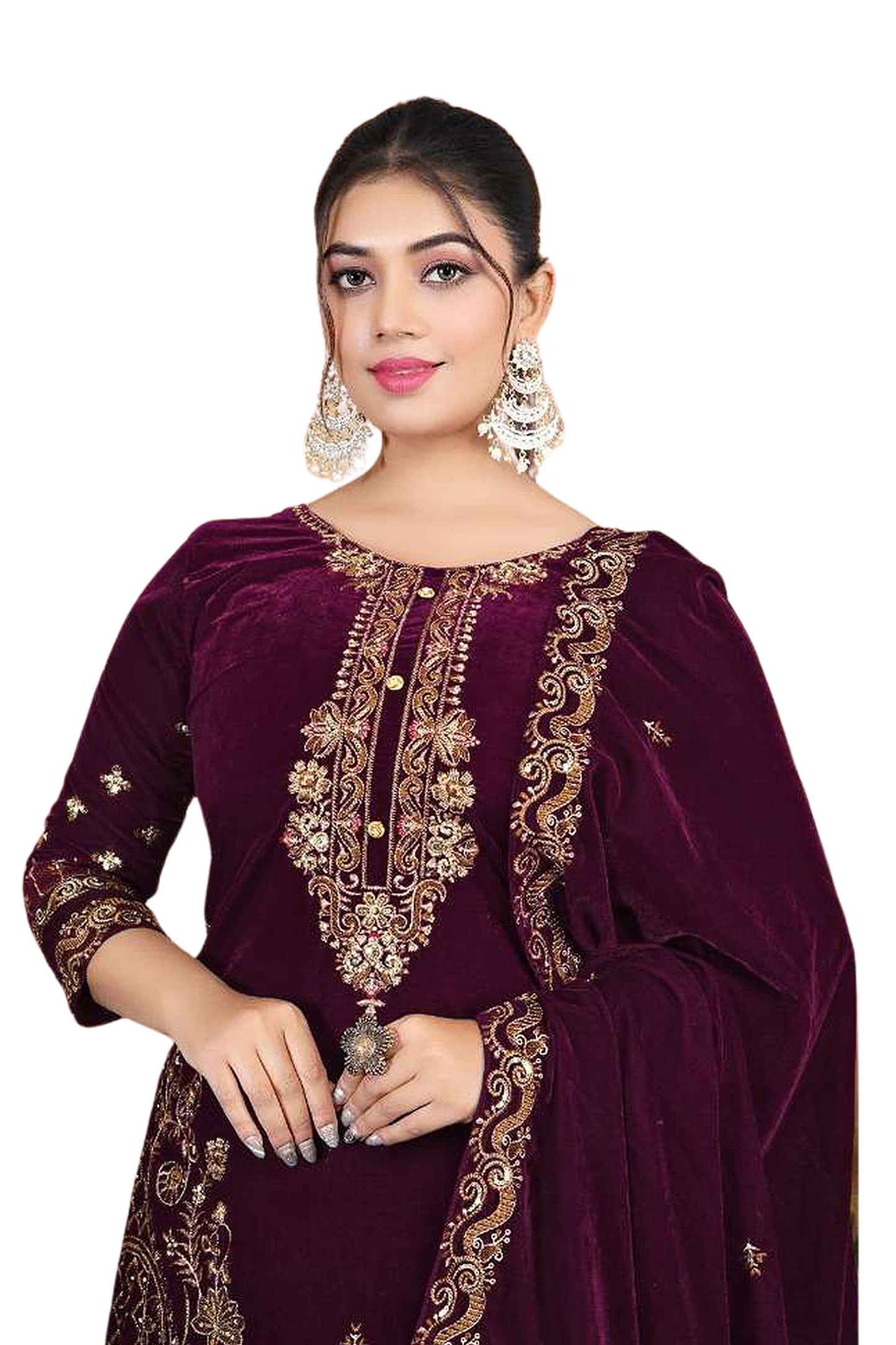 SHAFNUFAB Women's Georgette Ethnic Wear for WomenSemi StitchedSalwarSuit Pakistani Suit  SF271399