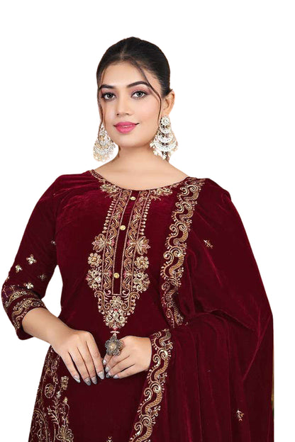SHAFNUFAB Women's Georgette Ethnic Wear for WomenSemi StitchedSalwarSuit  SF271401