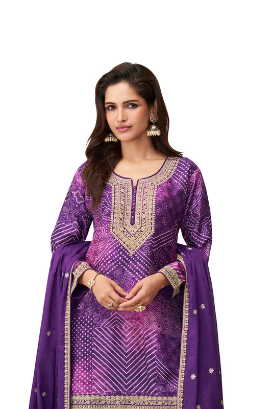 SHAFNUFAB Women's Georgette Ethnic Wear for WomenSemi StitchedSalwarSuit Pakistani Suit SF271408