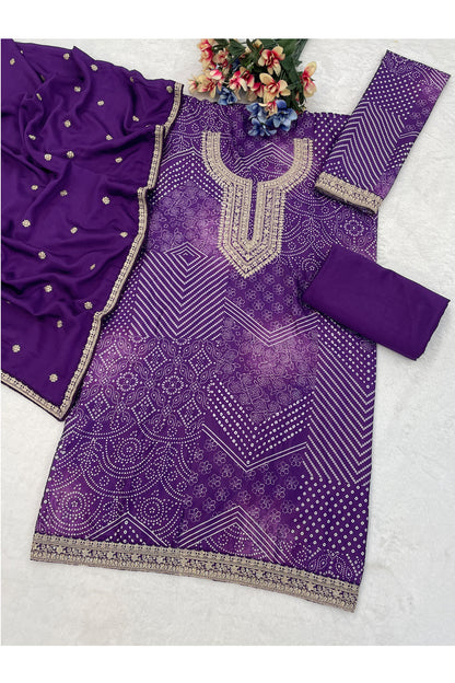 SHAFNUFAB Women's Georgette Ethnic Wear for WomenSemi StitchedSalwarSuit Pakistani Suit  SF271408