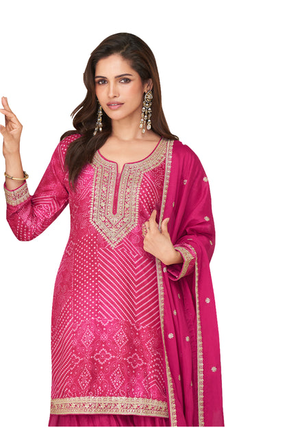 SHAFNUFAB Women's Georgette Ethnic Wear for WomenSemi StitchedSalwarSuit Pakistani Suit  SF271409