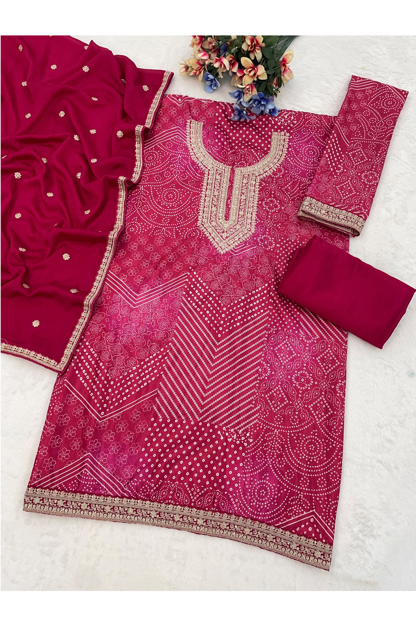 SHAFNUFAB Women's Georgette Ethnic Wear for WomenSemi StitchedSalwarSuit Pakistani Suit  SF271409