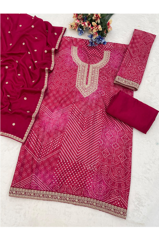 SHAFNUFAB Women's Georgette Ethnic Wear for WomenSemi StitchedSalwarSuit Pakistani Suit  SF271409