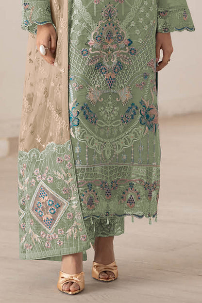 SHAFNUFAB Women's Georgette Ethnic Wear for WomenSemi Stitched PAKISTANI SUIT SF311396