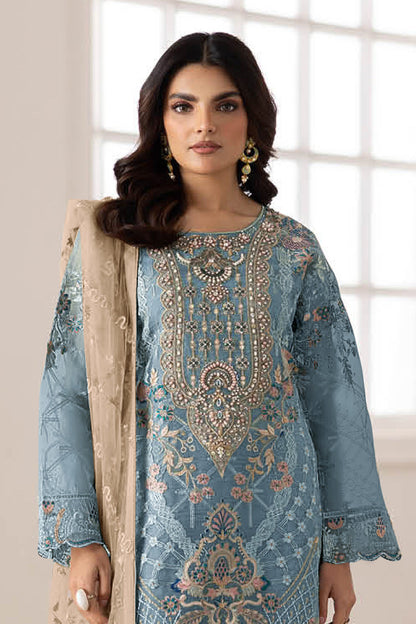 SHAFNUFAB Women's Georgette Ethnic Wear for WomenSemi Stitched PAKISTANI SUIT SF311397