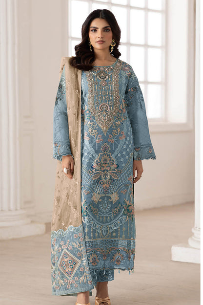 SHAFNUFAB Women's Georgette Ethnic Wear for WomenSemi Stitched PAKISTANI SUIT SF311397