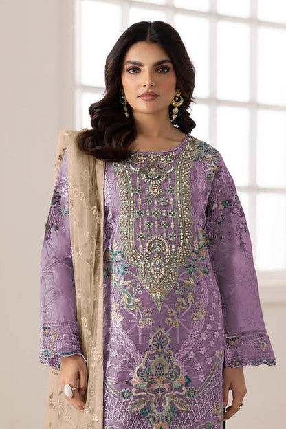 SHAFNUFAB Women's Georgette Ethnic Wear for WomenSemi Stitched PAKISTANI SUIT SF311398