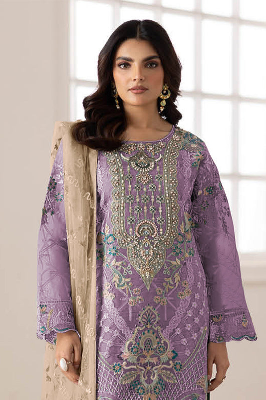 SHAFNUFAB Women's Georgette Ethnic Wear for WomenSemi Stitched PAKISTANI SUIT SF311398