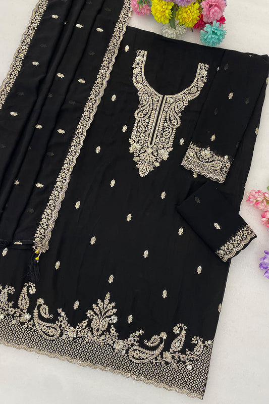 SHAFNUFAB Women's Georgette Ethnic Wear for WomenSemi Stitched PAKISTANI SUIT SF311403