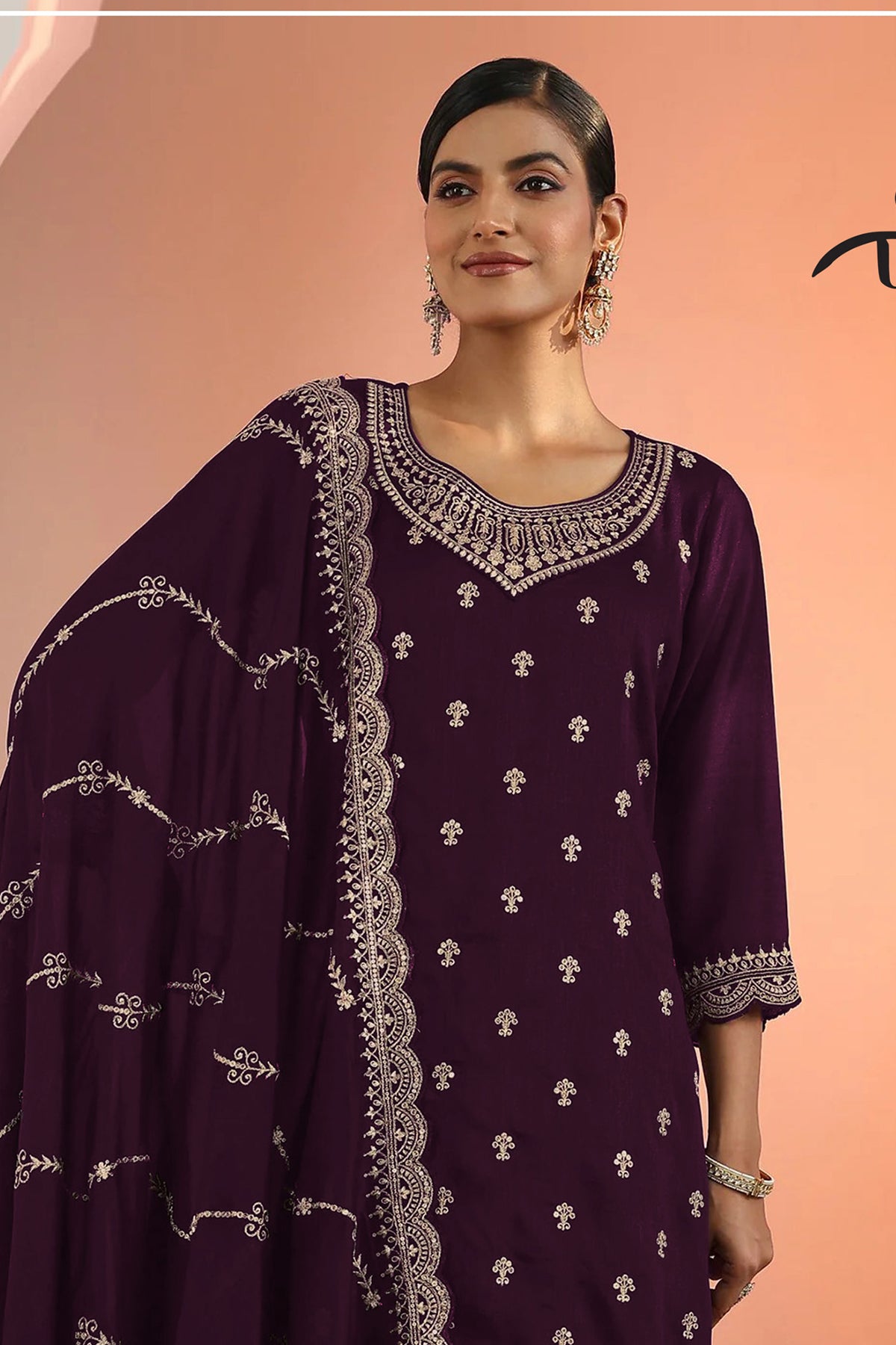 SHAFNUFAB Women's Georgette Ethnic Wear for WomenSemi Stitched PAKISTANI SUIT SF311404