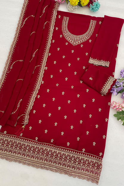 SHAFNUFAB Women's Georgette Ethnic Wear for WomenSemi Stitched PAKISTANI SUIT SF311405