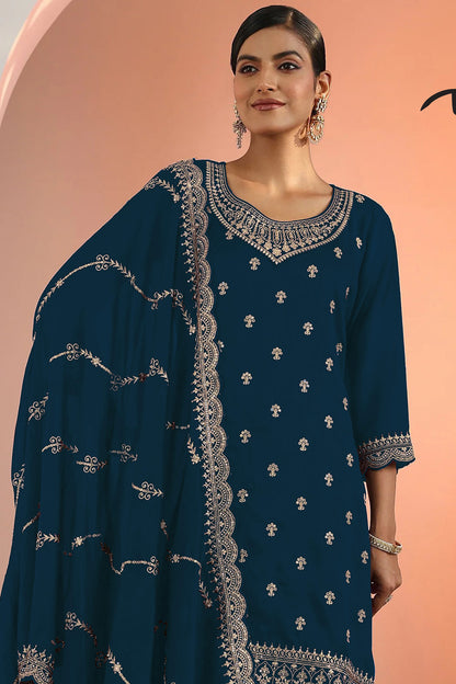 SHAFNUFAB Women's Georgette Ethnic Wear for WomenSemi Stitched PAKISTANI SUIT SF311406