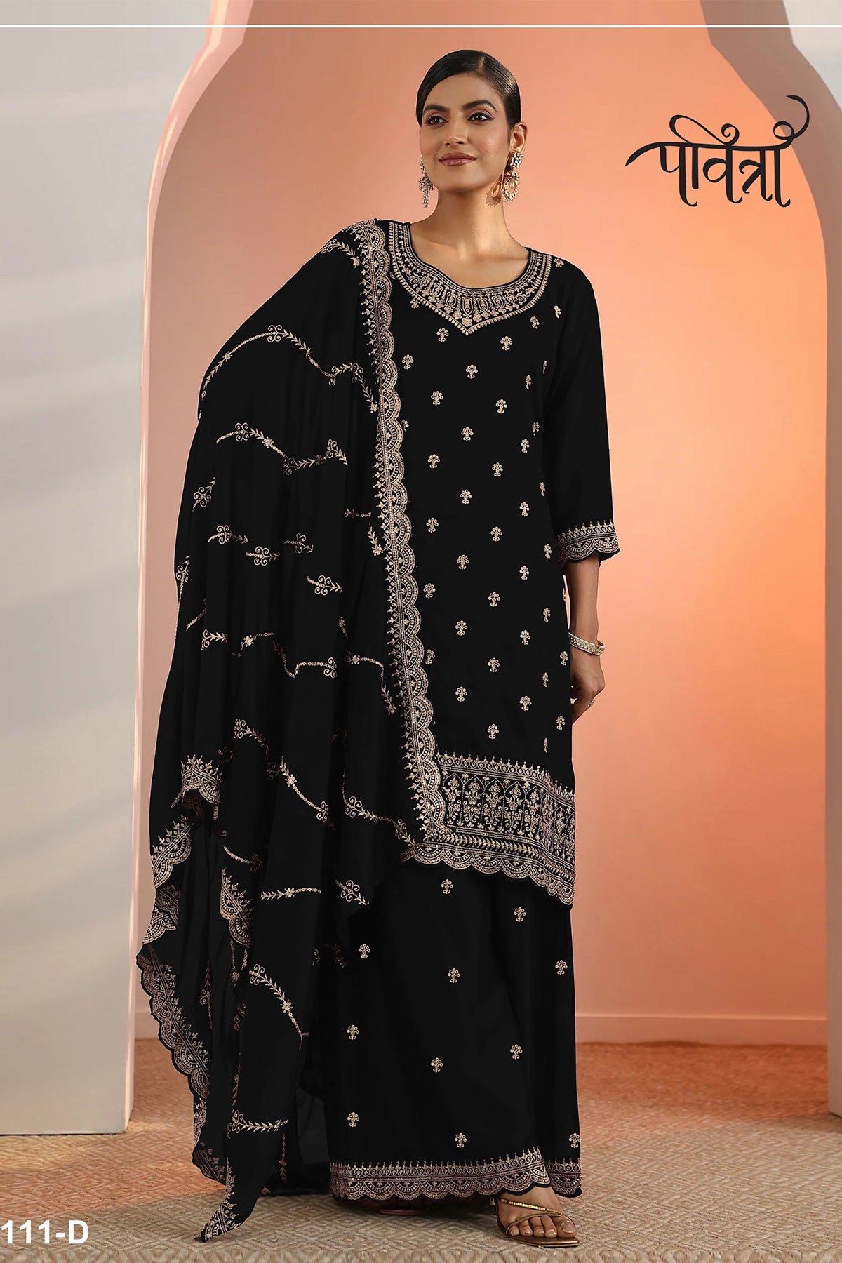 SHAFNUFAB Women's Georgette Ethnic Wear for WomenSemi Stitched PAKISTANI SUIT SF311407