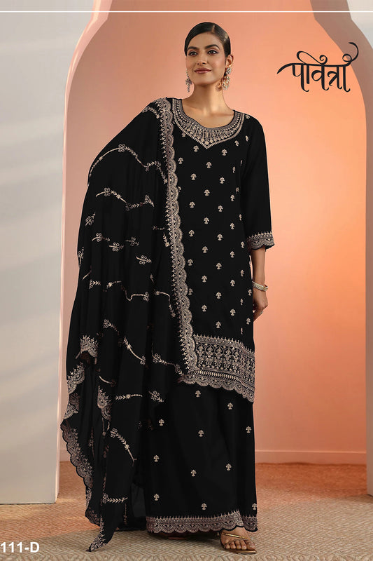 SHAFNUFAB Women's Georgette Ethnic Wear for WomenSemi Stitched PAKISTANI SUIT SF311407