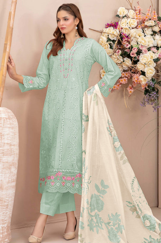SHAFNUFAB Women's Georgette Ethnic Wear for WomenSemi Stitched PAKISTANI SUIT SF311408