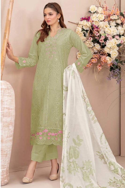 SHAFNUFAB Women's Georgette Ethnic Wear for WomenSemi Stitched PAKISTANI SUIT SF311411