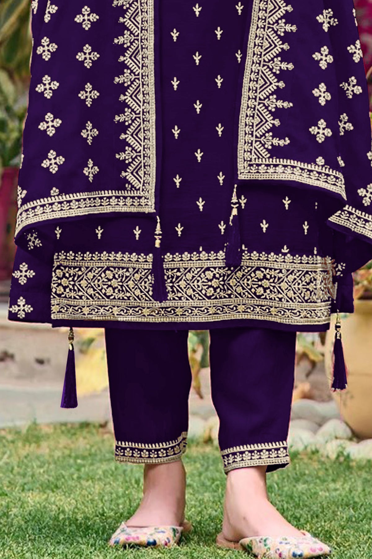SHAFNUFAB Women's Georgette Ethnic Wear for WomenSemi Stitched PAKISTANI SUIT SF311414