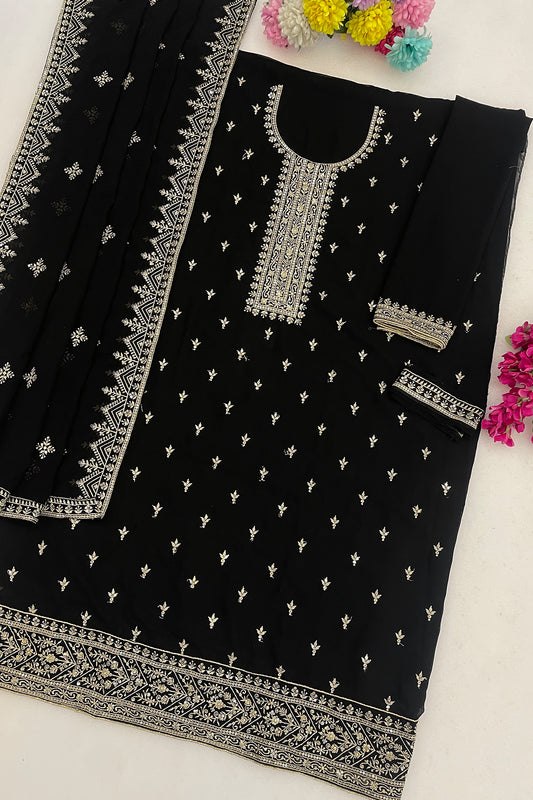 SHAFNUFAB Women's Georgette Ethnic Wear for WomenSemi Stitched PAKISTANI SUIT SF311415