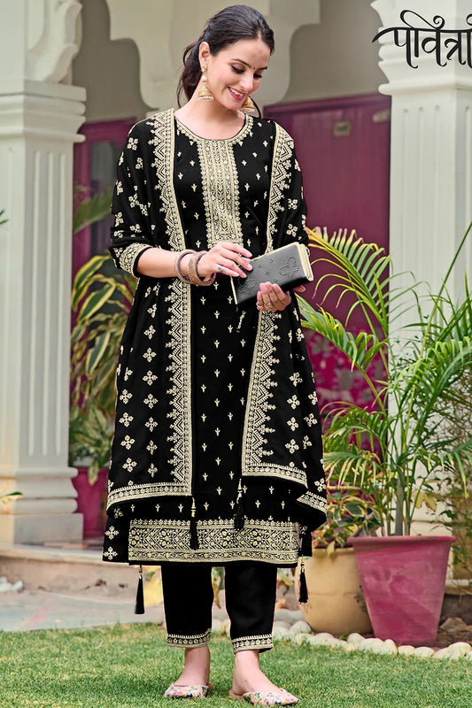 SHAFNUFAB Women's Georgette Ethnic Wear for WomenSemi Stitched PAKISTANI SUIT SF311415