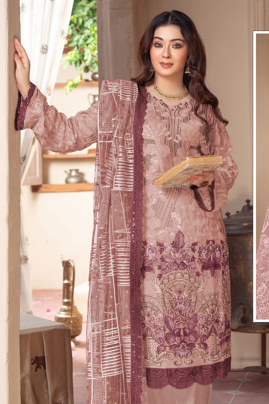 SHAFNUFAB Women's Georgette Ethnic Wear for WomenSemi Stitched PAKISTANI SUIT SF311416