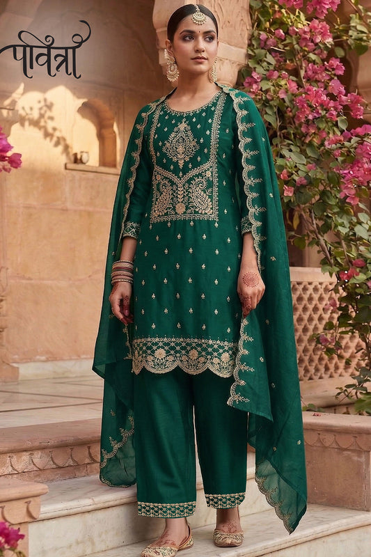 SHAFNUFAB Women's Georgette Ethnic Wear for WomenSemi Stitched PAKISTANI SUIT SF311419