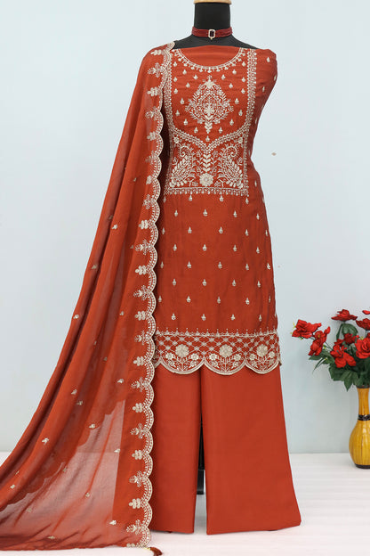 SHAFNUFAB Women's Georgette Ethnic Wear for WomenSemi Stitched PAKISTANI SUIT SF311420