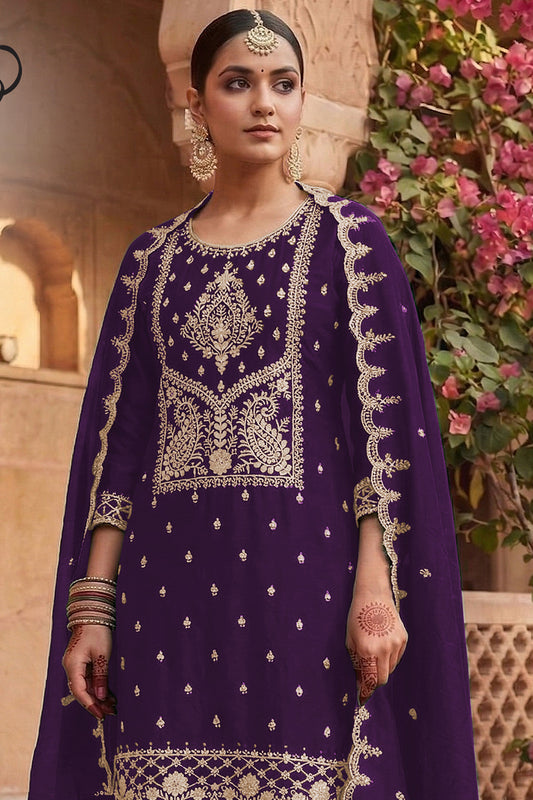 SHAFNUFAB Women's Georgette Ethnic Wear for WomenSemi Stitched PAKISTANI SUIT SF311421