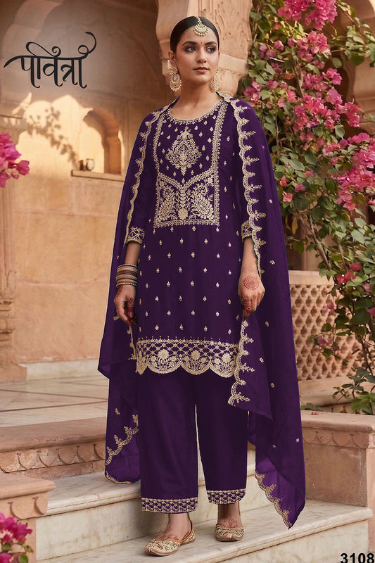 SHAFNUFAB Women's Georgette Ethnic Wear for WomenSemi Stitched PAKISTANI SUIT SF311421