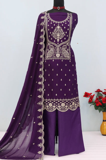 SHAFNUFAB Women's Georgette Ethnic Wear for WomenSemi Stitched PAKISTANI SUIT SF311421