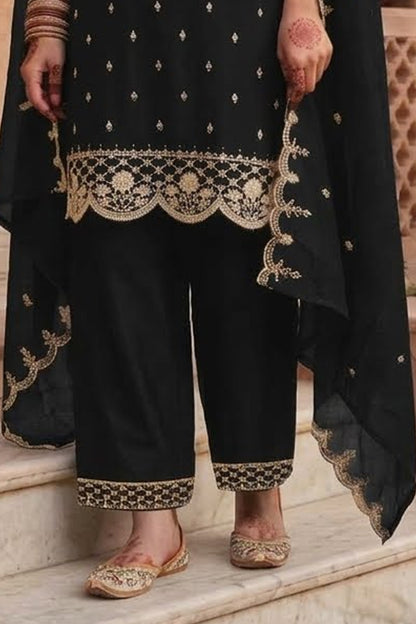 SHAFNUFAB Women's Georgette Ethnic Wear for WomenSemi Stitched PAKISTANI SUIT SF311422