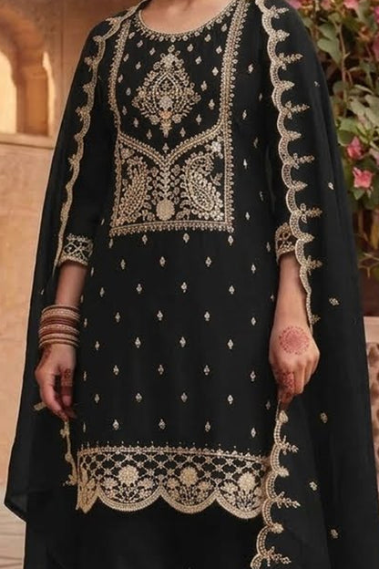 SHAFNUFAB Women's Georgette Ethnic Wear for WomenSemi Stitched PAKISTANI SUIT SF311422