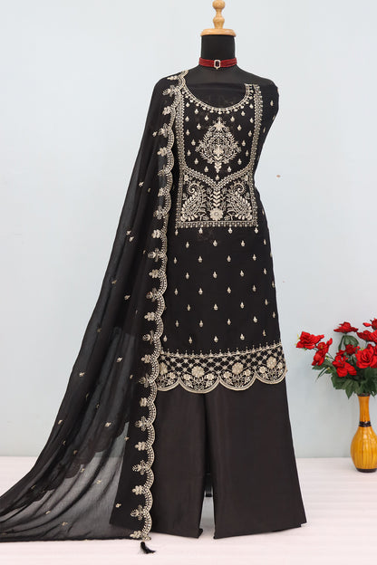 SHAFNUFAB Women's Georgette Ethnic Wear for WomenSemi Stitched PAKISTANI SUIT SF311422
