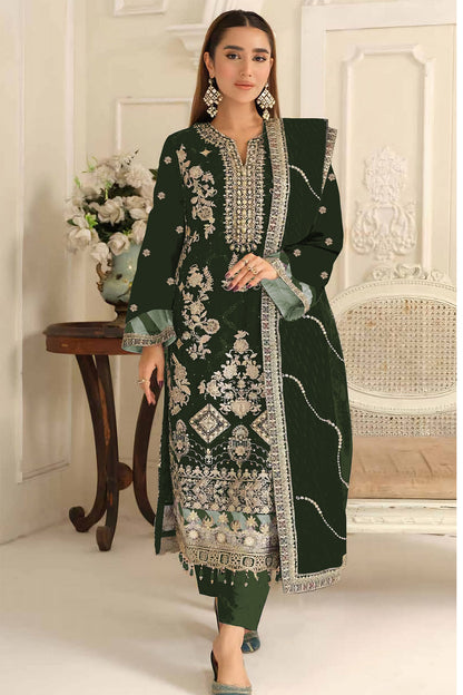 SHAFNUFAB Women's Georgette Ethnic Wear for WomenSemi Stitched PAKISTANI SUIT SF311424