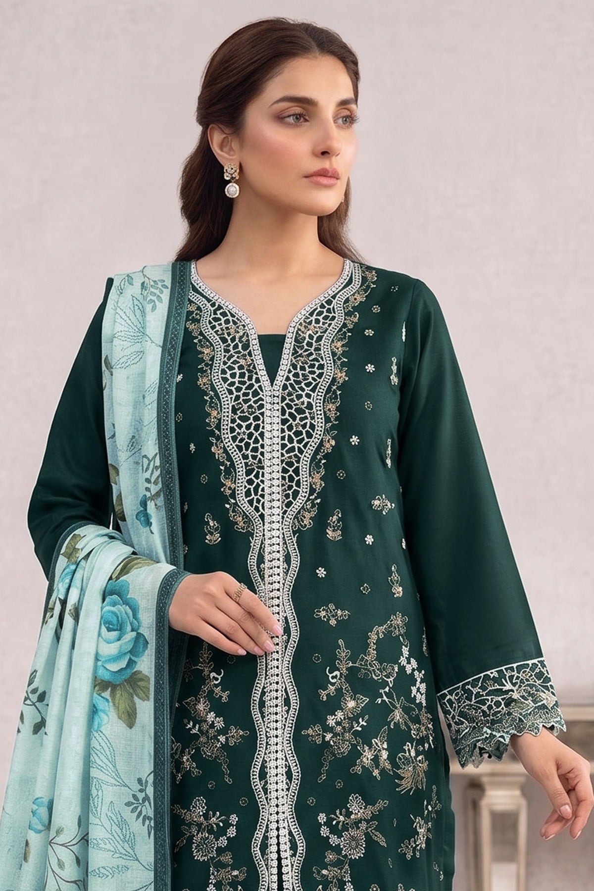 SHAFNUFAB Women's Georgette Ethnic Wear for WomenSemi Stitched sarara Suit  SF311428