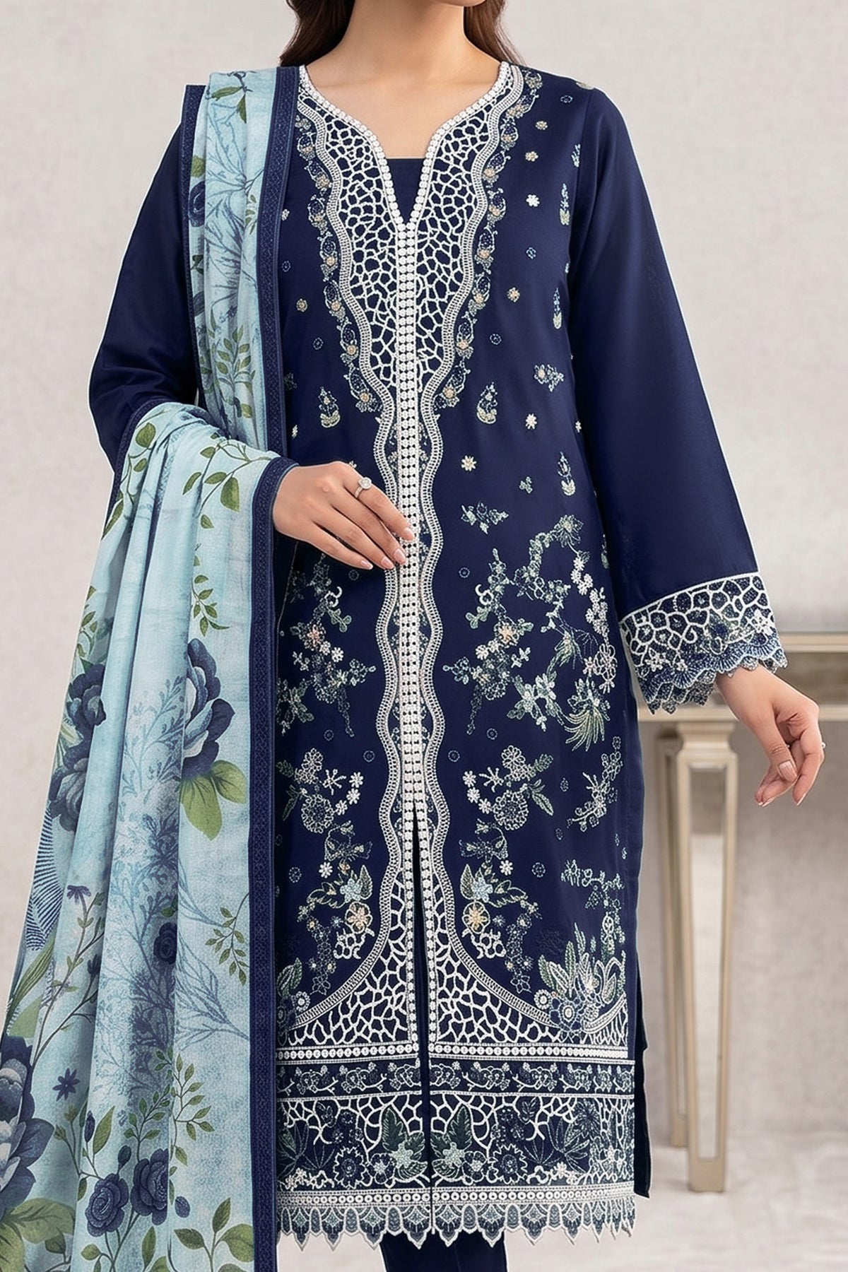 SHAFNUFAB Women's Georgette Ethnic Wear for WomenSemi Stitched sarara Suit  SF311429