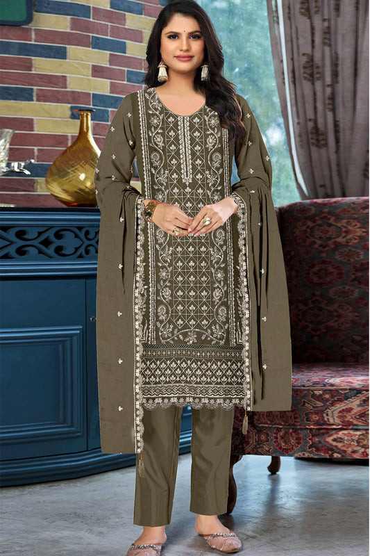 SHAFNUFAB Women's Georgette Ethnic Wear for WomenSemi Stitched sarara Suit  SF311432